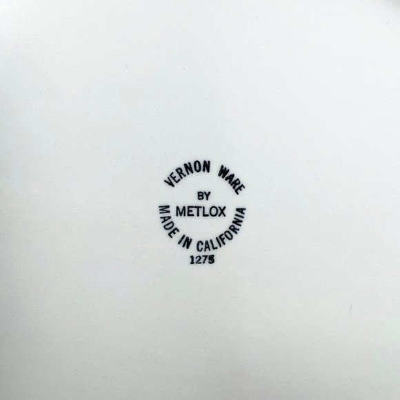 Vintage Vernon ware by Metlox Antiqua Oval Large Platter and Vegetable Bowl Set - Picture 6 of 10